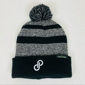NWOT Poshmark Heathered Striped Pom Beanie OS